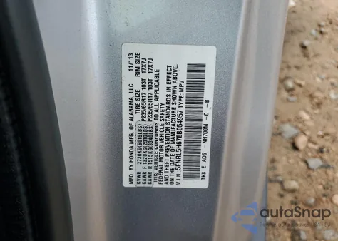 2014 Honda Odyssey Exl z USA, uszkodzony, nr VIN 5FNRL5H67EB054957